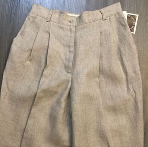 Vintage NWT Jennifer Moore pleated linen trousers